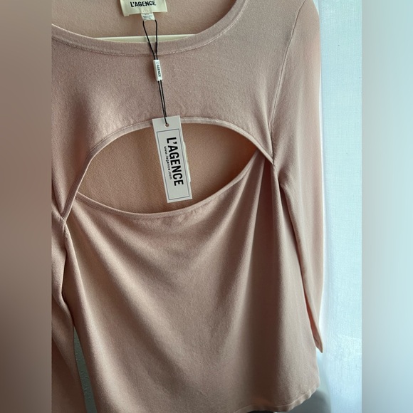 L’Agence Jocelyn Cutout Sweater in Petal Pink size Medium - Picture 7 of 7